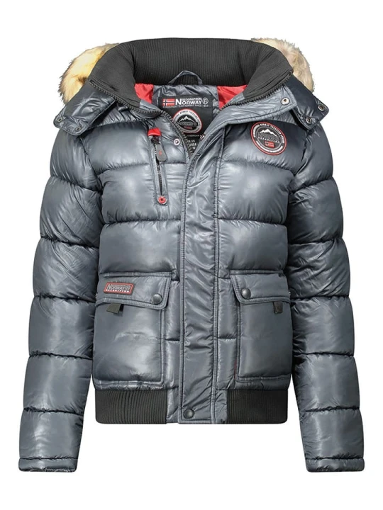 Zdjęcie produktu Geographical Norway Kurtka zimowa "Bugs" w kolorze ciemnoszarym rozmiar: 3XL