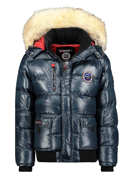 Zdjęcie produktu Geographical Norway Kurtka zimowa "Bugs" w kolorze granatowym rozmiar: 164