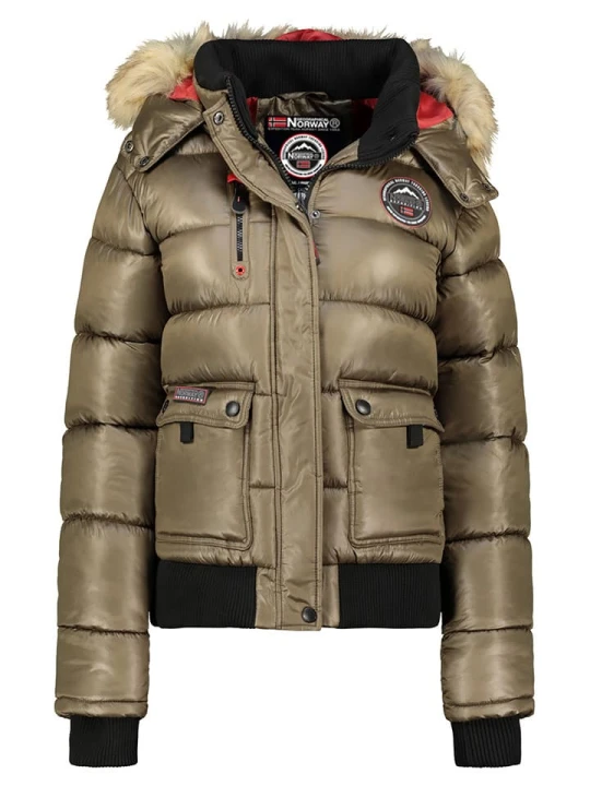 Zdjęcie produktu Geographical Norway Kurtka zimowa "Bugs" w kolorze khaki rozmiar: XXL