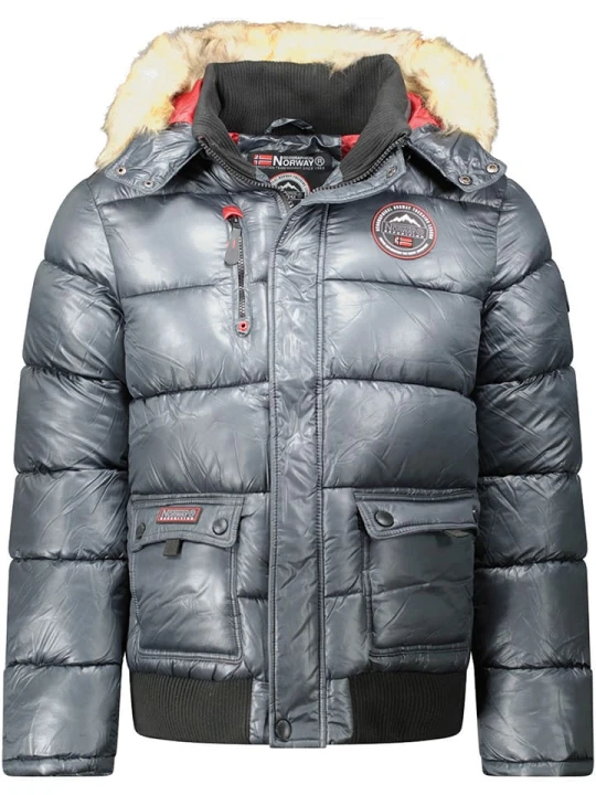 Zdjęcie produktu Geographical Norway Kurtka zimowa "Bugs" w kolorze srebrnym rozmiar: 3XL