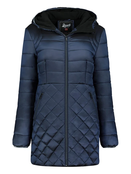 Zdjęcie produktu Geographical Norway Płaszcz pikowany "Alison" w kolorze granatowym rozmiar: XL