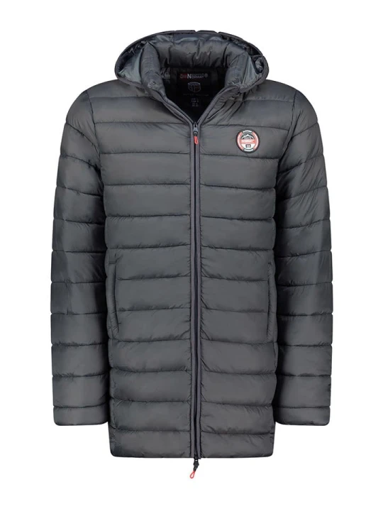 Zdjęcie produktu Geographical Norway Płaszcz pikowany "Amigobadge" w kolorze antracytowym rozmiar: XL