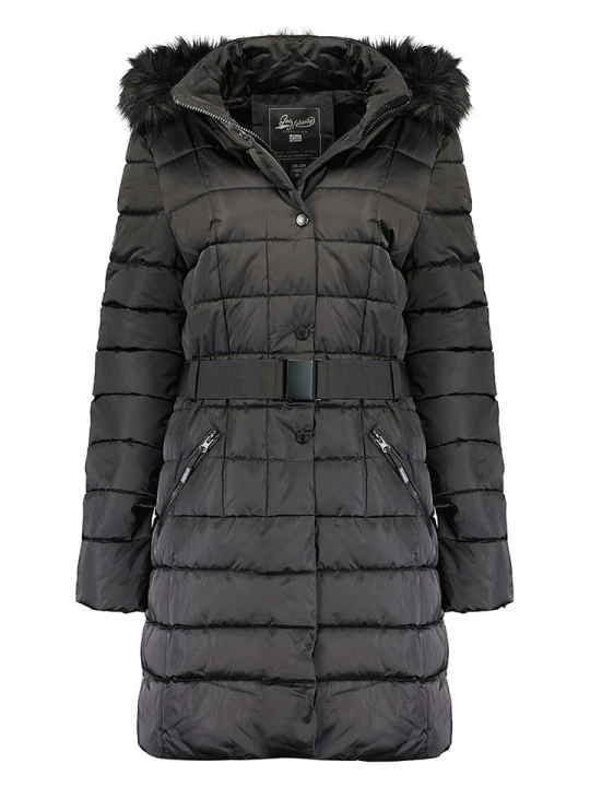 Zdjęcie produktu Geographical Norway Płaszcz pikowany "Anemone" w kolorze czarnym rozmiar: L