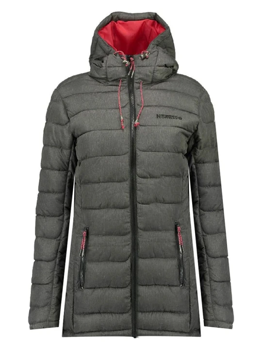 Zdjęcie produktu Geographical Norway Płaszcz pikowany "Astana" w kolorze szarym rozmiar: onesize