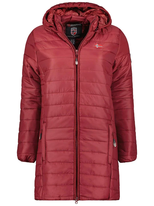 Zdjęcie produktu Geographical Norway Płaszcz pikowany "Atika" w kolorze bordowym rozmiar: XL