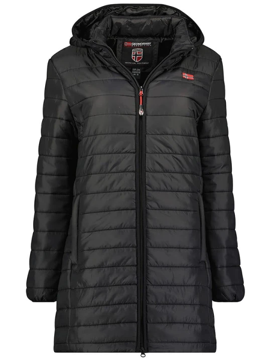 Zdjęcie produktu Geographical Norway Płaszcz pikowany "Atika" w kolorze czarnym rozmiar: L