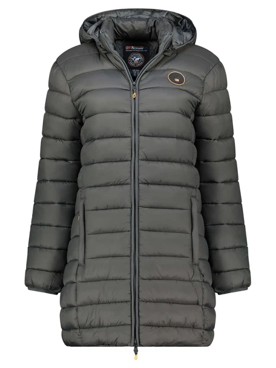 Zdjęcie produktu Geographical Norway Płaszcz pikowany "Atikamap" w kolorze ciemnoszarym rozmiar: S