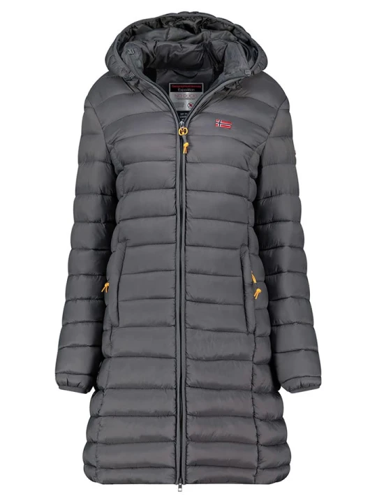 Zdjęcie produktu Geographical Norway Płaszcz pikowany "Atikolor" w kolorze ciemnoszarym rozmiar: L