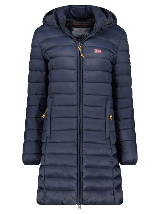 Zdjęcie produktu Geographical Norway Płaszcz pikowany "Atikolor" w kolorze granatowym rozmiar: L