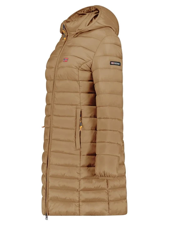Zdjęcie produktu Geographical Norway Płaszcz pikowany "Atikolor" w kolorze szarobrązowym rozmiar: XL