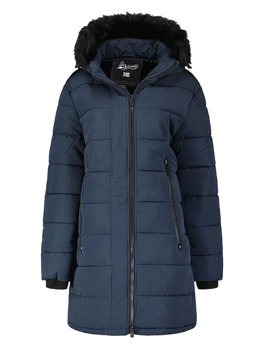 Zdjęcie produktu Geographical Norway Płaszcz pikowany "Atruche" w kolorze granatowym rozmiar: S