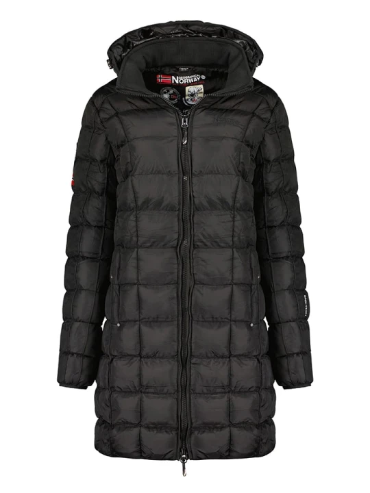 Zdjęcie produktu Geographical Norway Płaszcz pikowany "Babette" w kolorze czarnym rozmiar: M