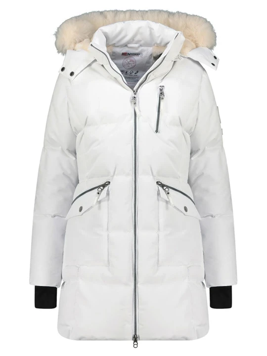 Zdjęcie produktu Geographical Norway Płaszcz pikowany "Balaland" w kolorze białym rozmiar: XL