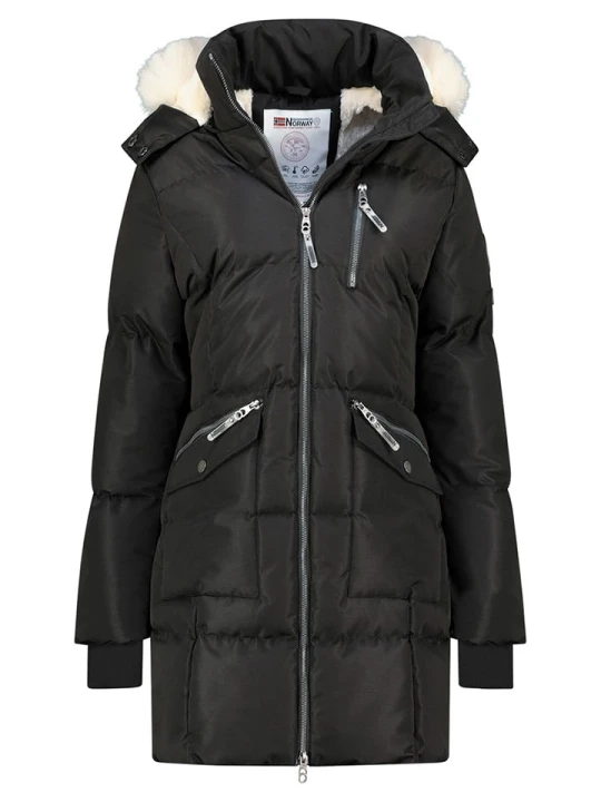 Zdjęcie produktu Geographical Norway Płaszcz pikowany "Balaland" w kolorze czarnym rozmiar: M