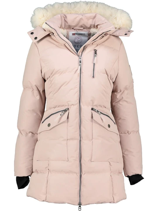 Zdjęcie produktu Geographical Norway Płaszcz pikowany "Balaland" w kolorze jasnoróżowym rozmiar: XL