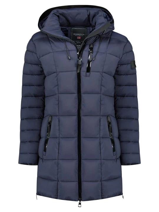 Zdjęcie produktu Geographical Norway Płaszcz pikowany "Bastia" w kolorze granatowym rozmiar: XL