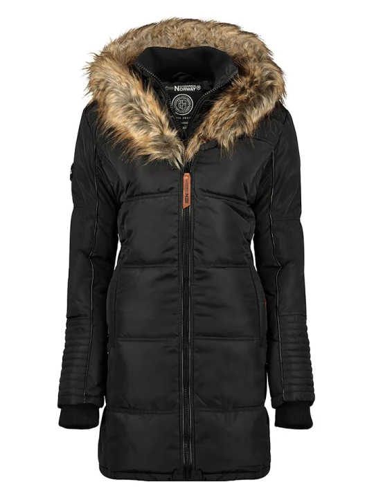Zdjęcie produktu Geographical Norway Płaszcz pikowany "Beautiful" w kolorze czarnym rozmiar: S