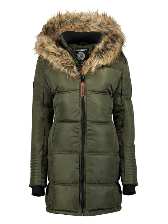 Zdjęcie produktu Geographical Norway Płaszcz pikowany "Beautiful" w kolorze oliwkowym rozmiar: S