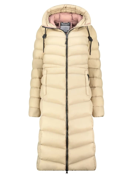 Zdjęcie produktu Geographical Norway Płaszcz pikowany "Berangere" w kolorze beżowym rozmiar: S