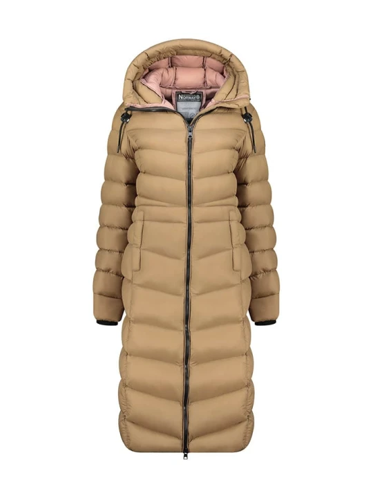 Zdjęcie produktu Geographical Norway Płaszcz pikowany "Berangere" w kolorze szarobrązowym rozmiar: XXL