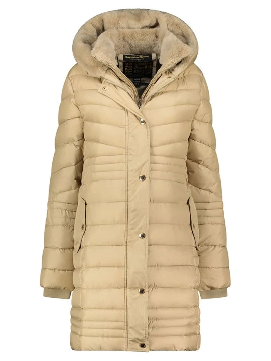 Zdjęcie produktu Geographical Norway Płaszcz pikowany "Biensur" w kolorze beżowym rozmiar: XL