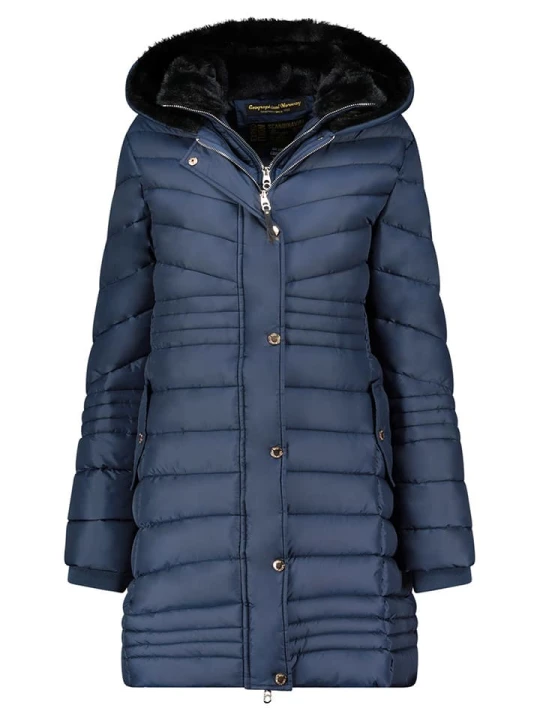 Zdjęcie produktu Geographical Norway Płaszcz pikowany "Biensur" w kolorze granatowym rozmiar: XXL