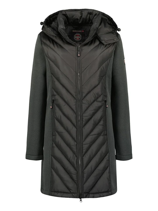 Zdjęcie produktu Geographical Norway Płaszcz pikowany "Bihac" w kolorze czarnym rozmiar: S