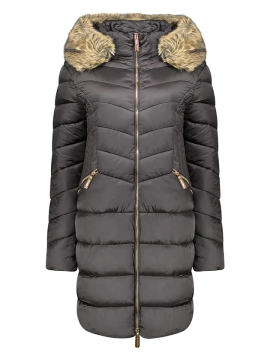 Zdjęcie produktu Geographical Norway Płaszcz pikowany "Bololita" w kolorze czarnym rozmiar: 3XL