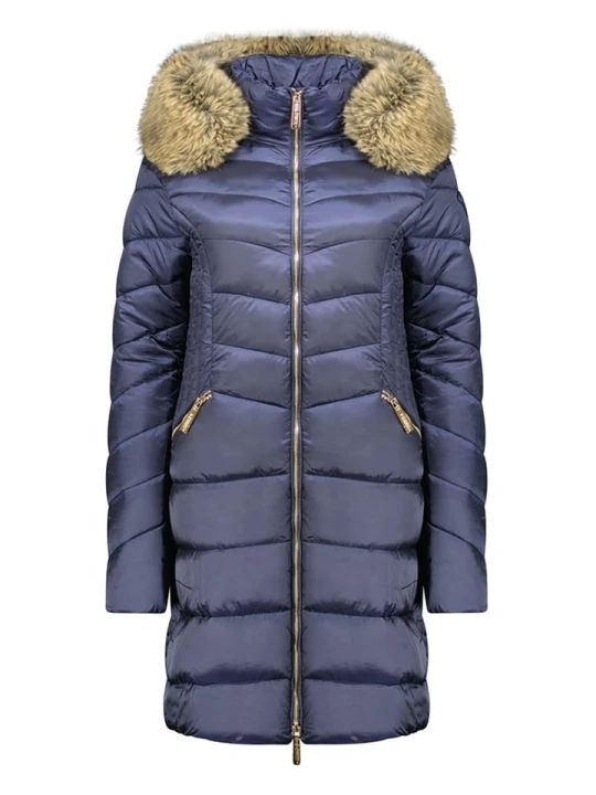 Zdjęcie produktu Geographical Norway Płaszcz pikowany "Bololita" w kolorze granatowym rozmiar: XXL
