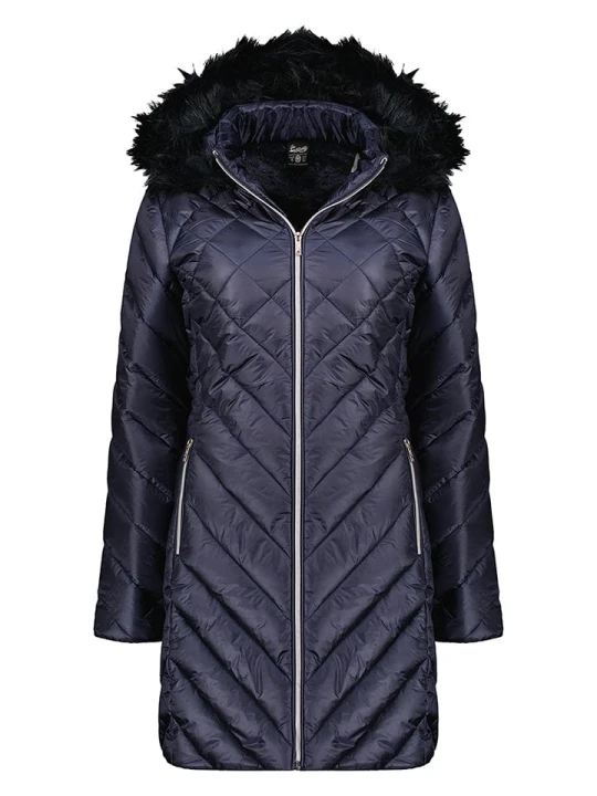Zdjęcie produktu Geographical Norway Płaszcz pikowany "Bondine" w kolorze granatowym rozmiar: L