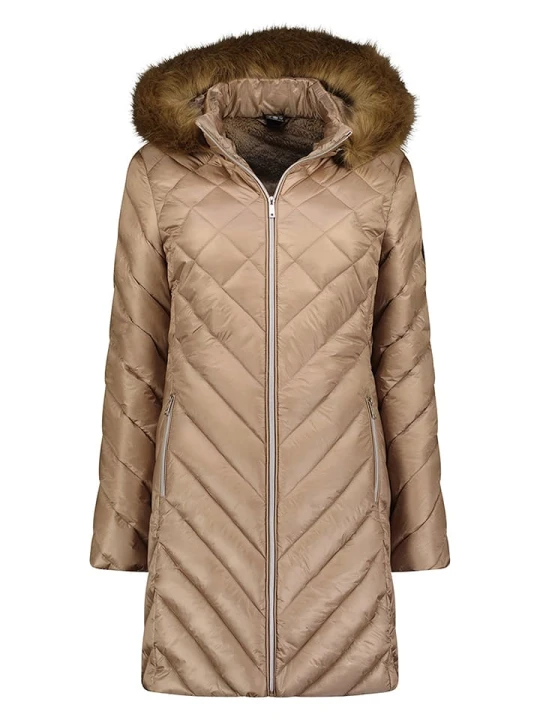 Zdjęcie produktu Geographical Norway Płaszcz pikowany "Bondine" w kolorze szarobrązowym rozmiar: L
