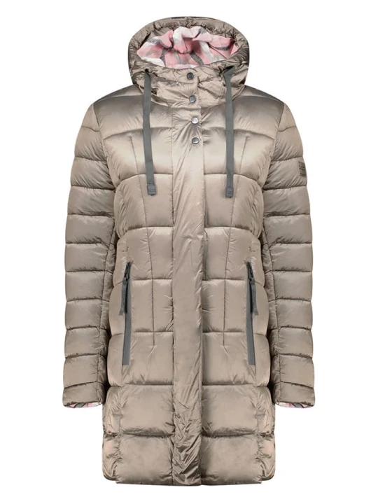 Zdjęcie produktu Geographical Norway Płaszcz pikowany "Bulli" w kolorze szarobrązowym rozmiar: XL