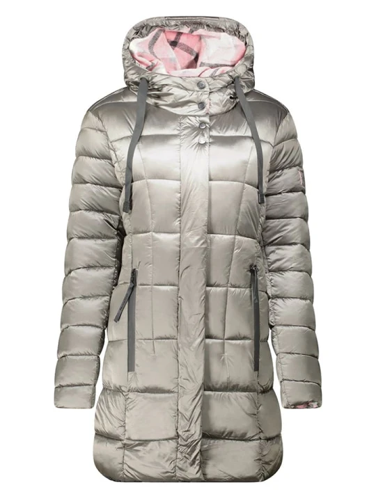 Zdjęcie produktu Geographical Norway Płaszcz pikowany "Bulli" w kolorze szarym rozmiar: L