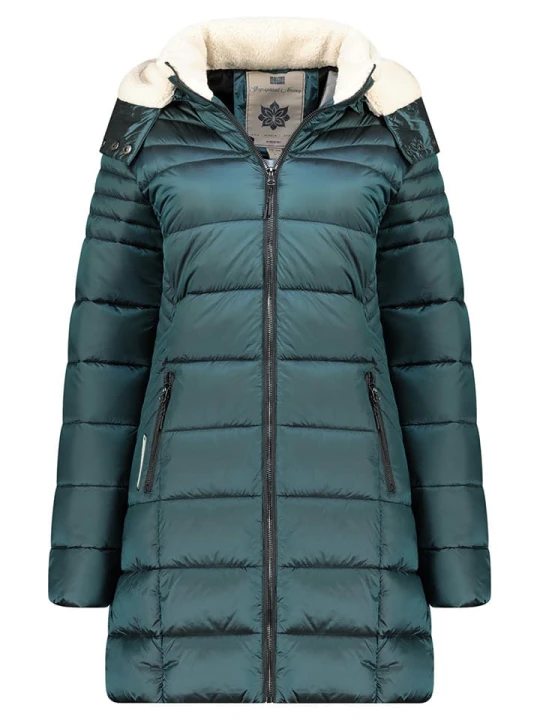 Zdjęcie produktu Geographical Norway Płaszcz pikowany "Carenne" w kolorze morskim rozmiar: 3XL