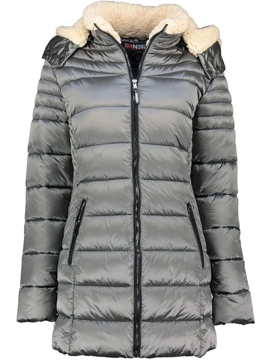 Zdjęcie produktu Geographical Norway Płaszcz pikowany "Carenne" w kolorze szarym rozmiar: 3XL