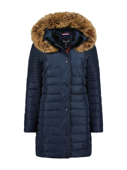 Zdjęcie produktu Geographical Norway Płaszcz pikowany "Charlize" w kolorze granatowym rozmiar: XL