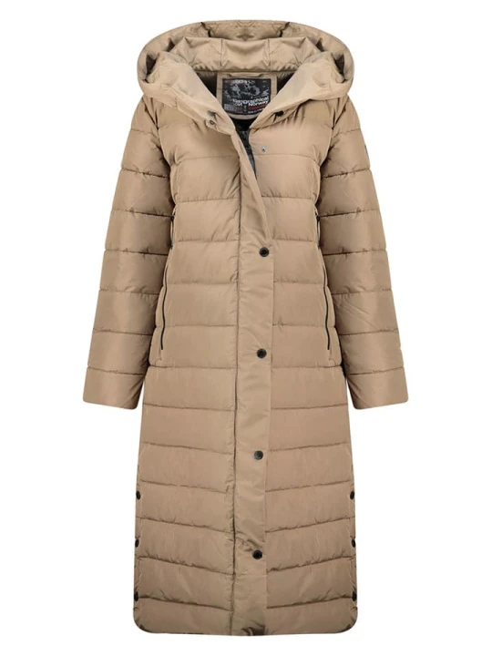 Zdjęcie produktu Geographical Norway Płaszcz pikowany "Constance" w kolorze beżowym rozmiar: S