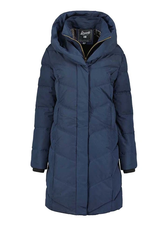 Zdjęcie produktu Geographical Norway Płaszcz pikowany "Djamila" w kolorze granatowym rozmiar: M