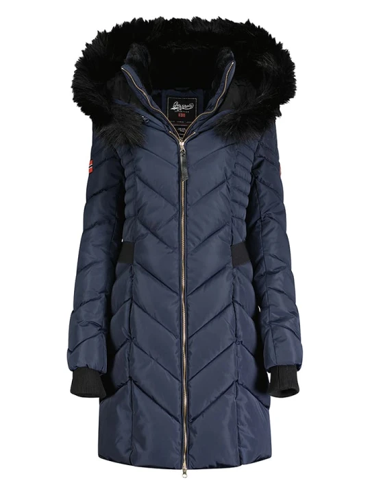 Zdjęcie produktu Geographical Norway Płaszcz pikowany "Dolrie" w kolorze granatowym rozmiar: XL