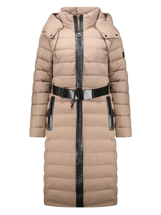 Zdjęcie produktu Geographical Norway Płaszcz pikowany "Eleonor" w kolorze beżowym rozmiar: 3XL