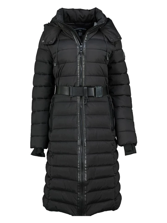 Zdjęcie produktu Geographical Norway Płaszcz pikowany "Eleonor" w kolorze czarnym rozmiar: L