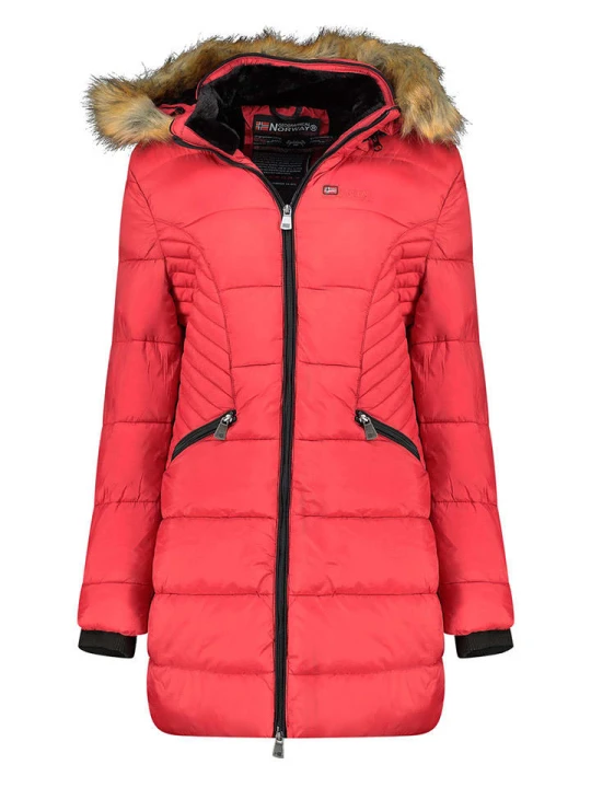 Zdjęcie produktu Geographical Norway Płaszcz pikowany w kolorze czerwonym rozmiar: S