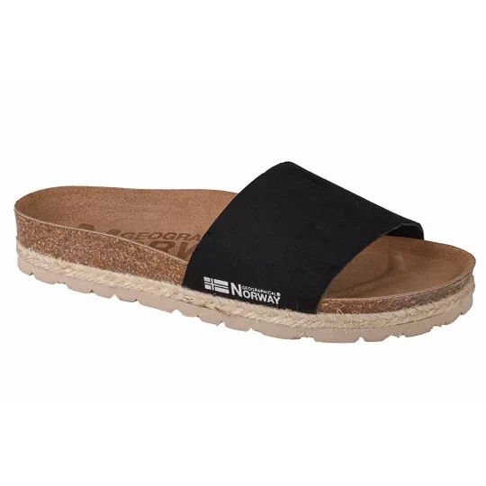 Zdjęcie produktu Geographical Norway Sandalias Baja Verano GNW20406-01, Damskie, Czarne, klapki, skóra syntetyczna, rozmiar: 36
