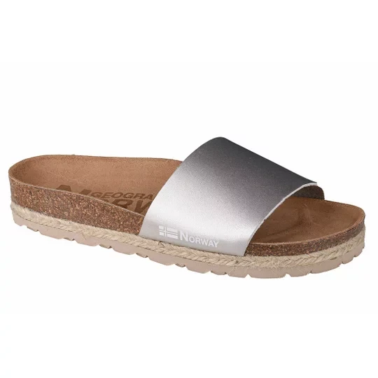 Zdjęcie produktu Geographical Norway Sandalias Baja Verano GNW20406-26, Damskie, Srebrne, klapki, skóra syntetyczna, rozmiar: 37