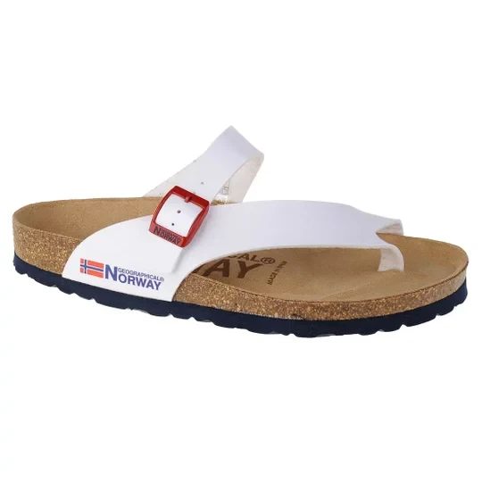 Zdjęcie produktu Geographical Norway Sandalias Infradito Donna GNW20415-34, Damskie, Białe, japonki, skóra syntetyczna, rozmiar: 36