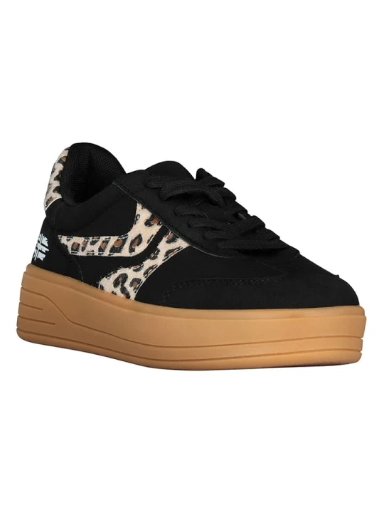 Zdjęcie produktu Geographical Norway Sneakersy "Oleopar" w kolorze czarno-beżowo-jasnobrązowym rozmiar: 41