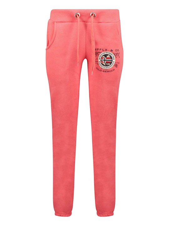 Zdjęcie produktu Geographical Norway Spodnie dresowe "Mirly" w kolorze koralowym rozmiar: XL