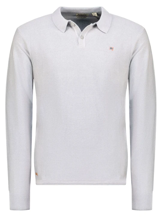 Zdjęcie produktu Geographical Norway Sweter "Fiji" w kolorze jasnoszarym rozmiar: L