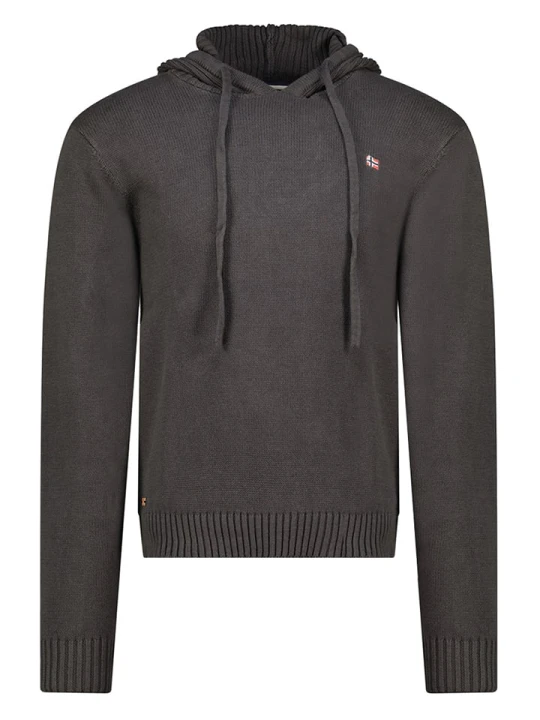 Zdjęcie produktu Geographical Norway Sweter "Flicker" w kolorze antracytowym rozmiar: 3XL