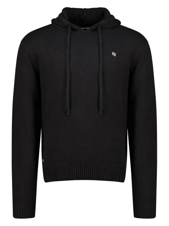 Zdjęcie produktu Geographical Norway Sweter "Flicker" w kolorze czarnym rozmiar: L